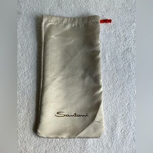 Santoni Beige dust Bag with Red Accent